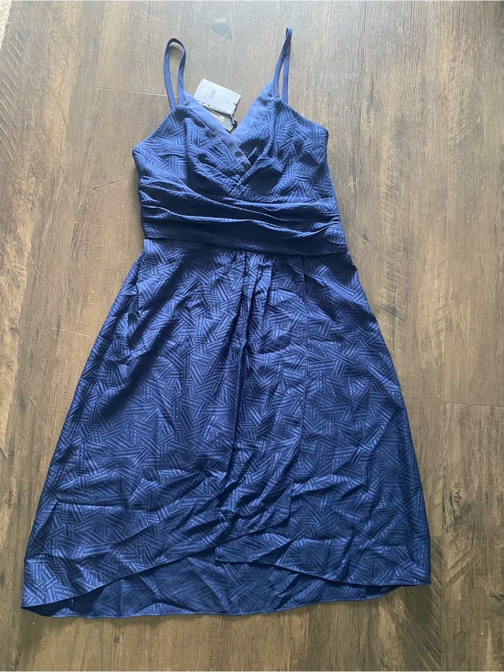 NWT Diane von Furstenberg Saige Silk Blend Midi Dress Size 8 Midnight Navy Saks